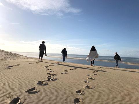 Einer ihrer Ausflüge führte Hannah zur Dune du Pilat, Europas höchster Wanderdüne.