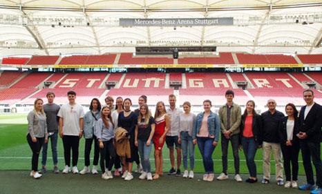 ISM Studierende zu Gast beim VfB Stuttgart